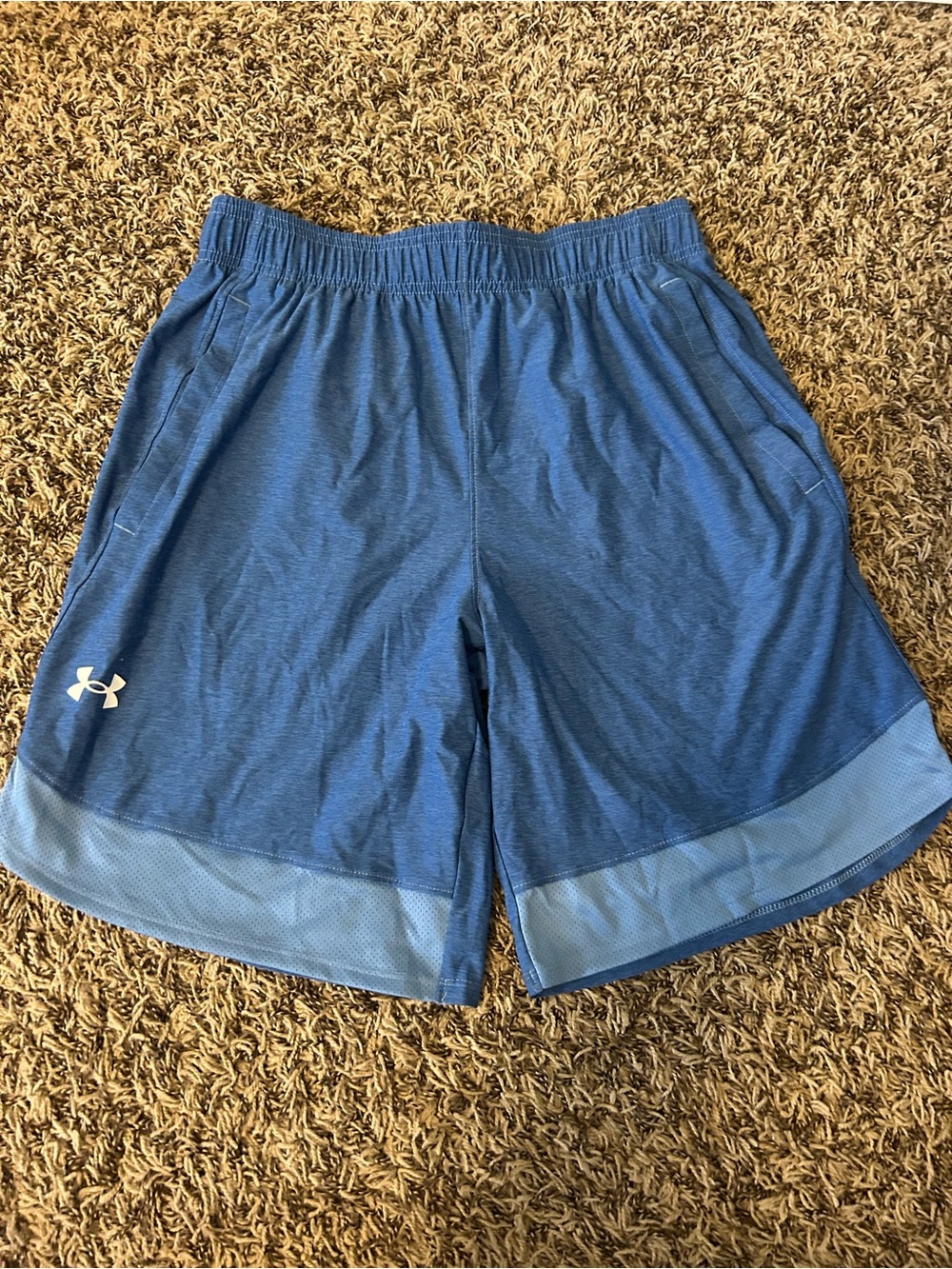 Under Armour Men's Two-Tone Blue Performance Shorts